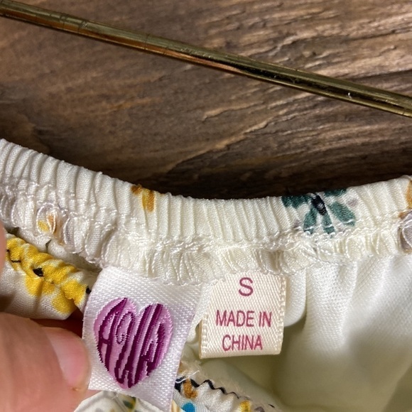 AUW One Shoulder Mini Dress Cream floral​ - Picture 8 of 9